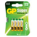 batteri AAA GP super LR3 Alkaliskt 4-pakning