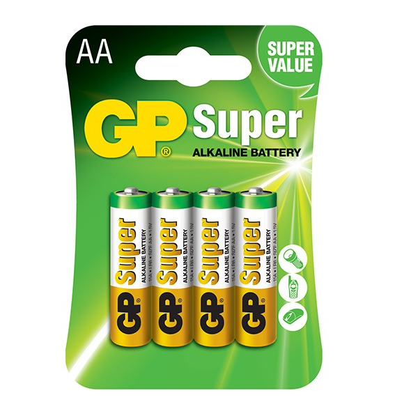 batteri AAA GP super LR3 Alkaliskt 4-pakning