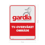 Gardia tv overvåket skilt