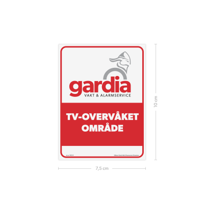Gardia tv overvåket skilt