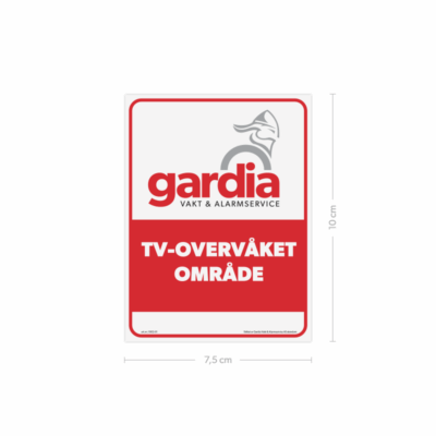 Gardia tv overvåket skilt