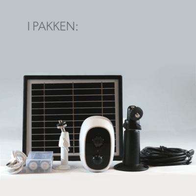 Gardia Smart kamera m/solcelle, høyttaler og mikrofon
